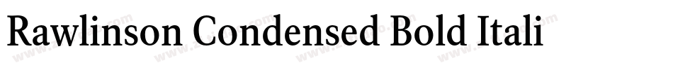 Rawlinson Condensed Bold Italic字体转换